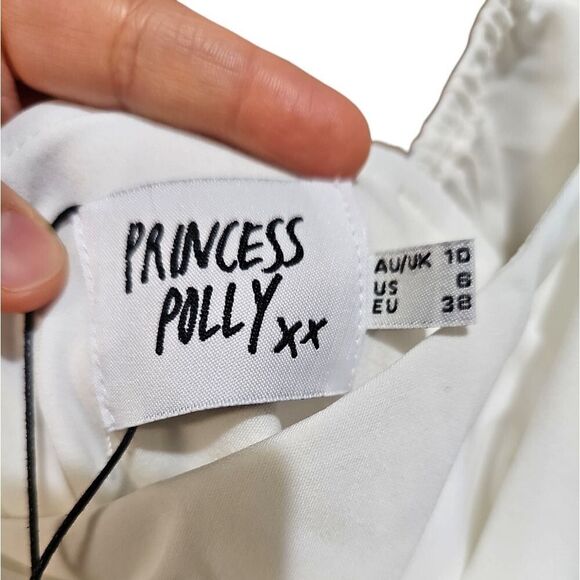 Princess Polly LILLIE Long Sleeve Mini Dress White Corset Size 6 - Picture 6 of 7
